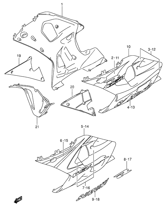 Under cowling body              

                  Model y