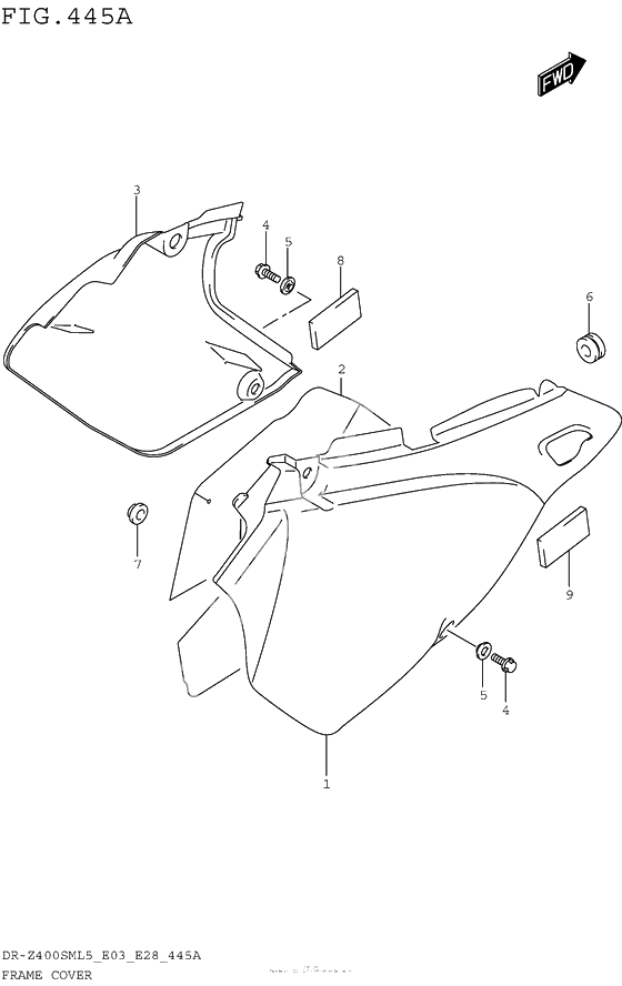 Боковые панели (Dr-Z400Sml5 E03)