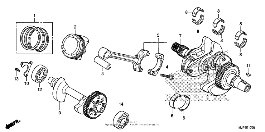 Crankshaft + piston