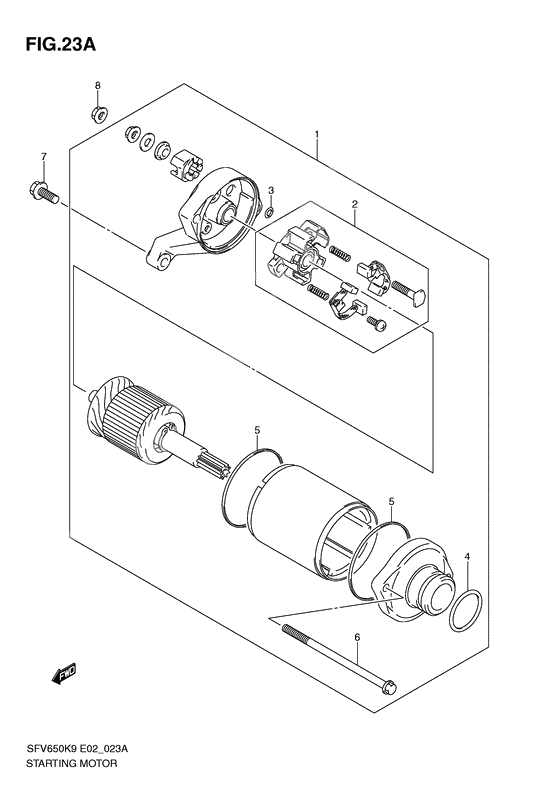 Starting motor              

                  Sfv650ak9/uak9/l0/al0/ul0/ual0