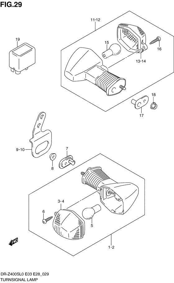 Turnsignal front & rear lamp