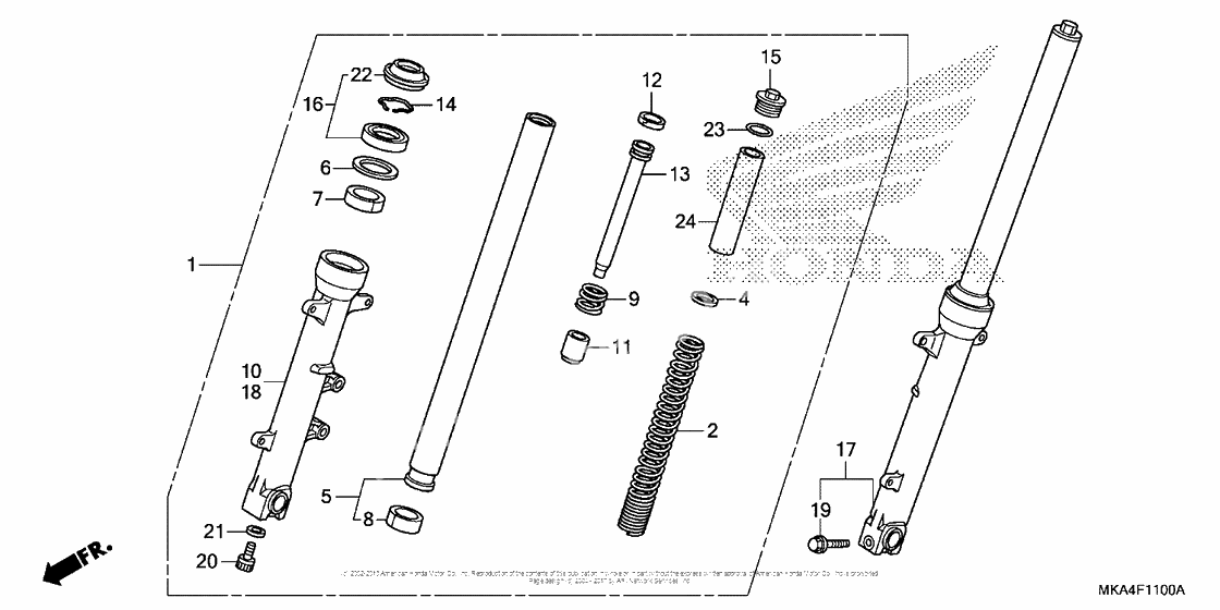 Вилка передней оси