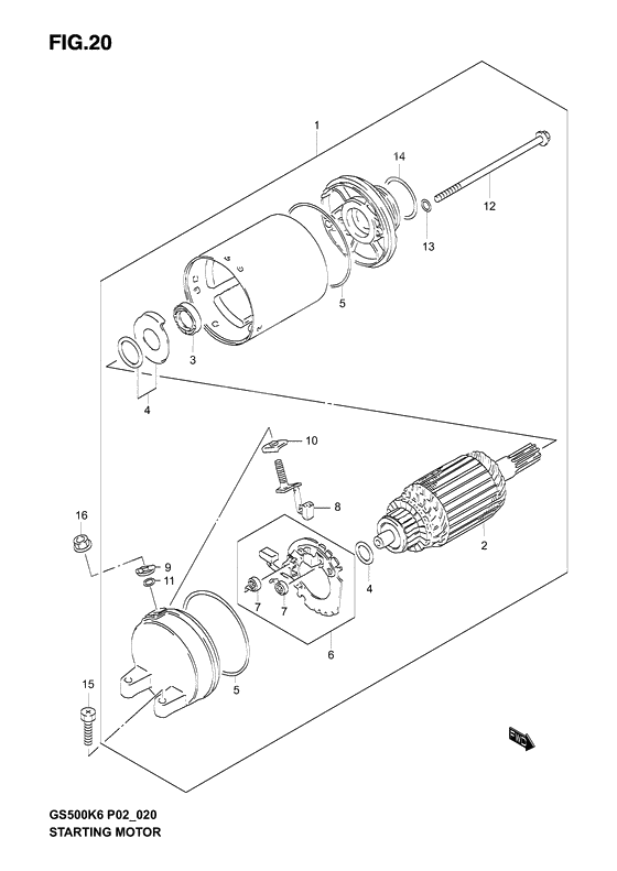 Starting motor