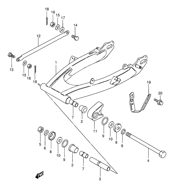 Rear swinging arm              

                  Model k1 e71