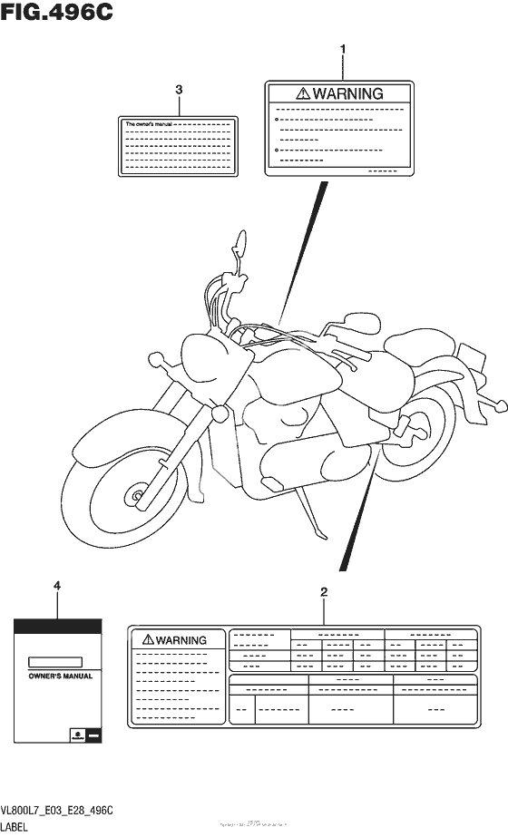 Информационные наклейки (Vl800L7 E33)