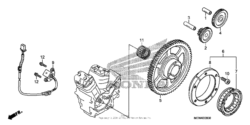 Pulse generator + starting clutch