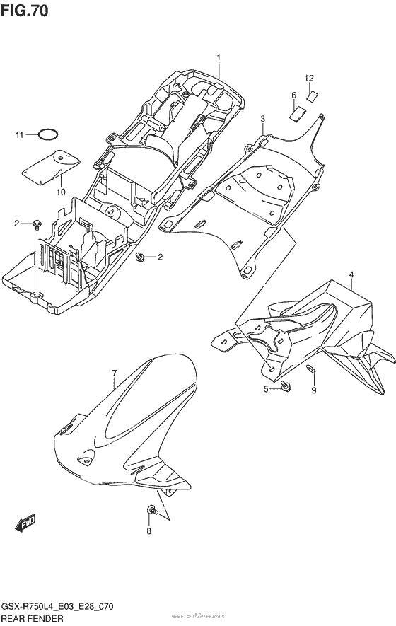 Rear Fender (Gsx-R750L4 E33)