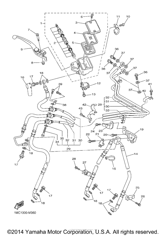 Передний тормозной цилиндр