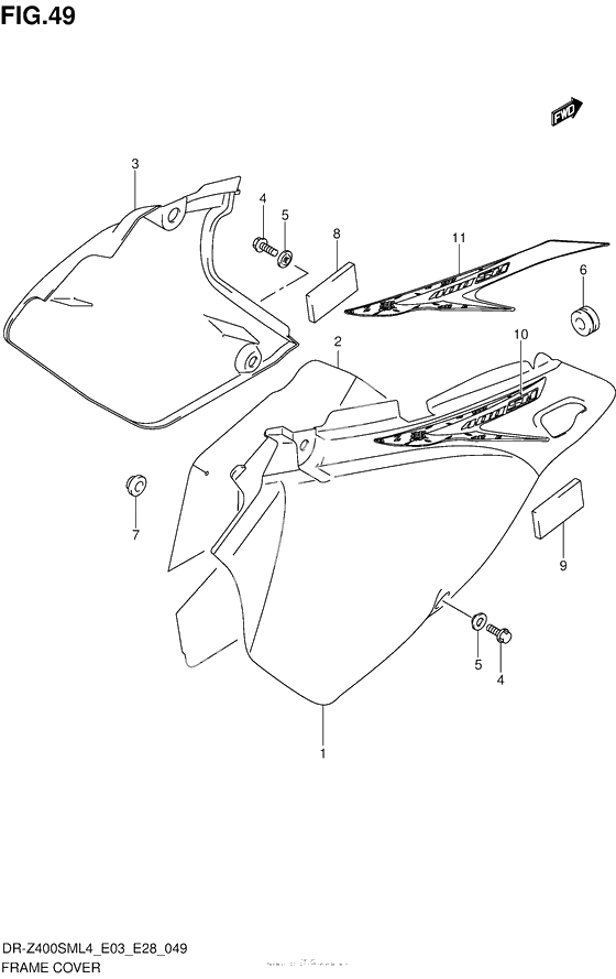 Боковые панели (Dr-Z400Sml4 E33)