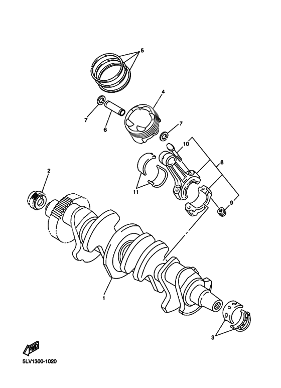 Crankshaft piston