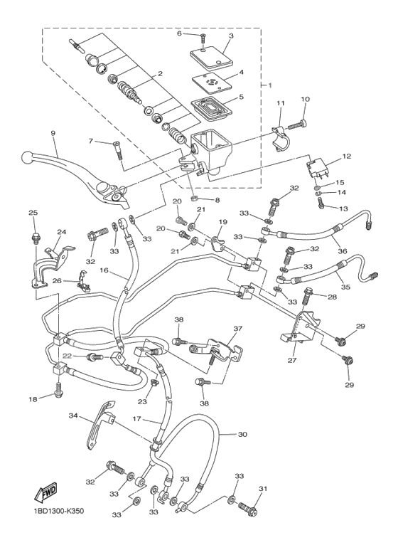 Front master cylinder