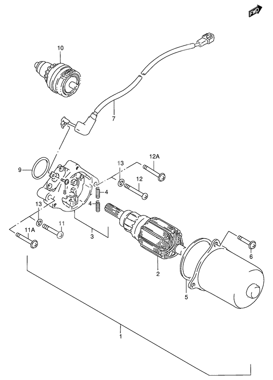 Starting motor