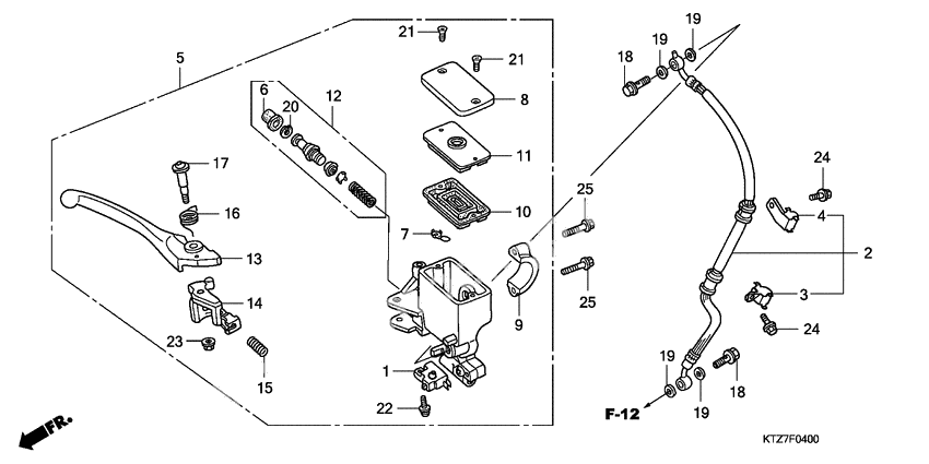 Fr. brake master cylinder