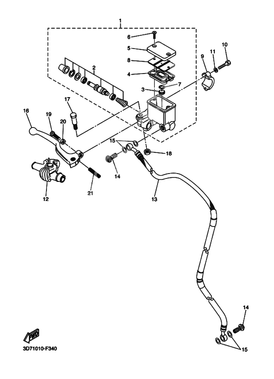 Front master cylinder