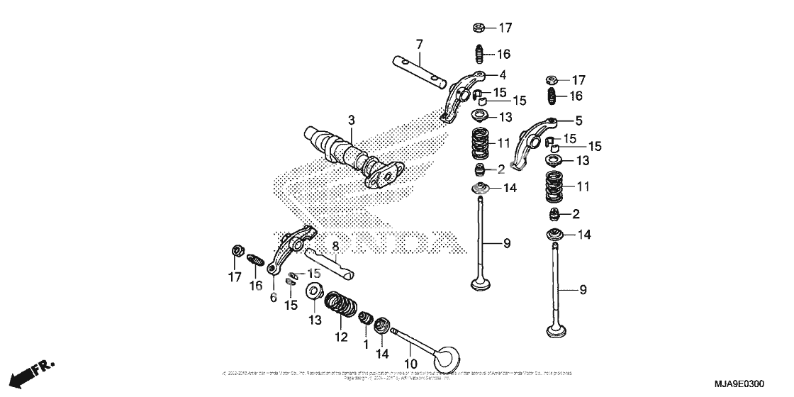 Camshaft + valve (fr.)
