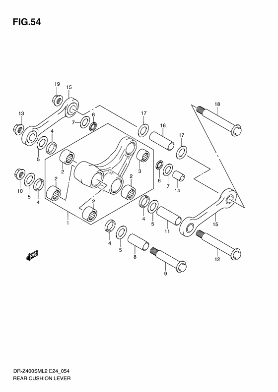 Rear cushion lever