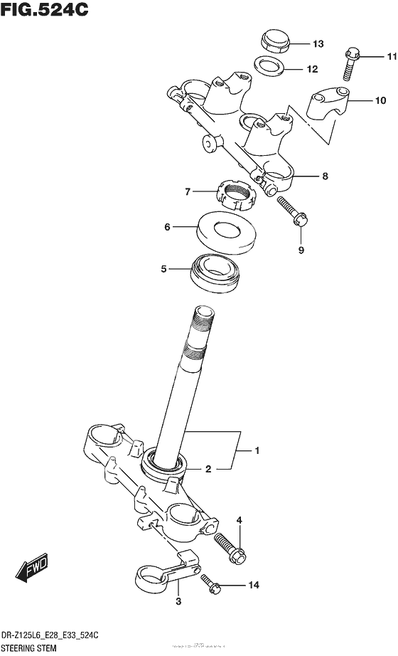 Steering Stem (Dr-Z125Ll6 E33)