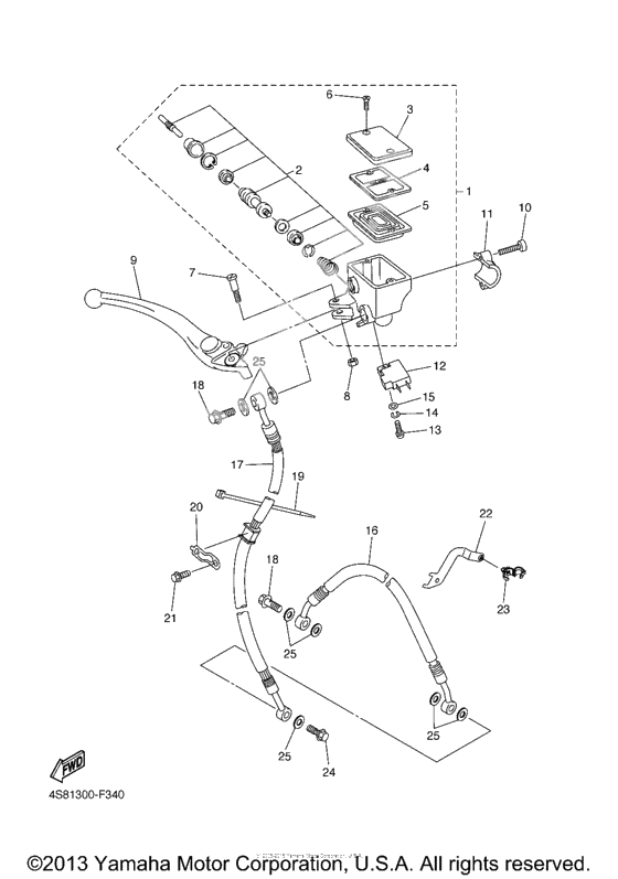 Front master cylinder