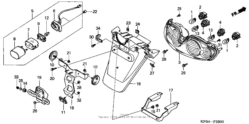Taillight + rear fender