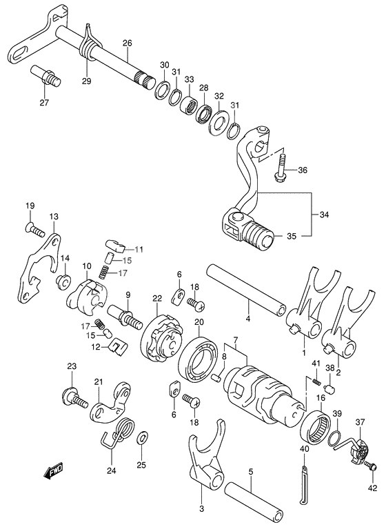 Gear shifting              

                  Dr-z400ey/ek1/ek2/ek3/ek4 e24