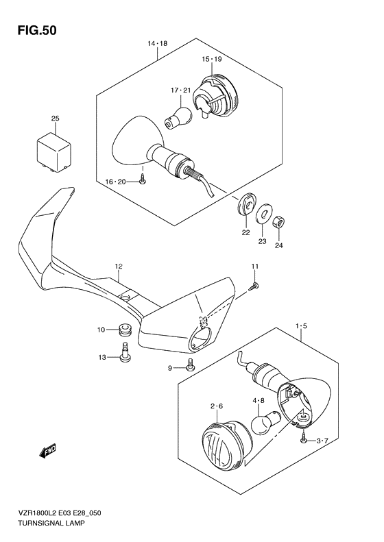 Turnsignal front & rear lamp              

                  Vzr1800l2 e33