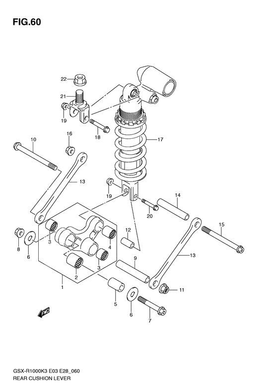 Rear cushion lever