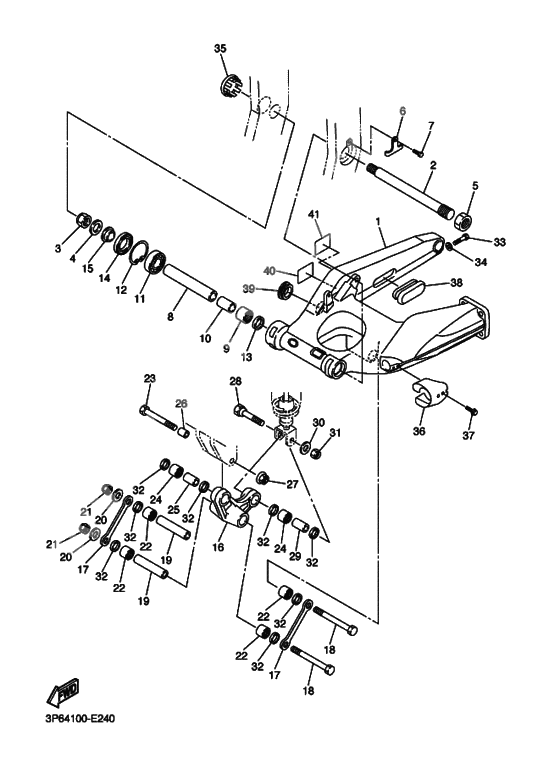 Rear arm