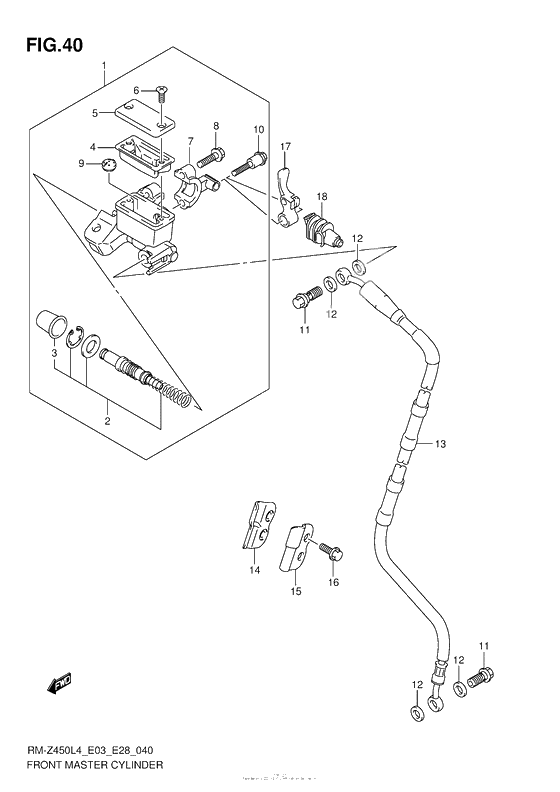 Передний тормозной цилиндр