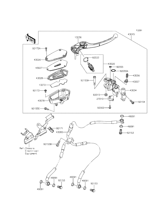 Front master cylinder