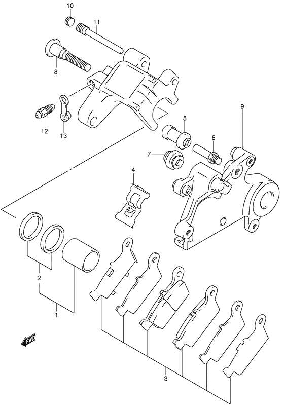 Rear caliper