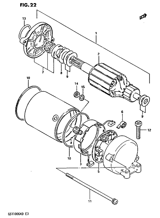 Starting motor