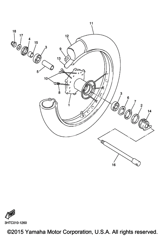 Переднее колесо