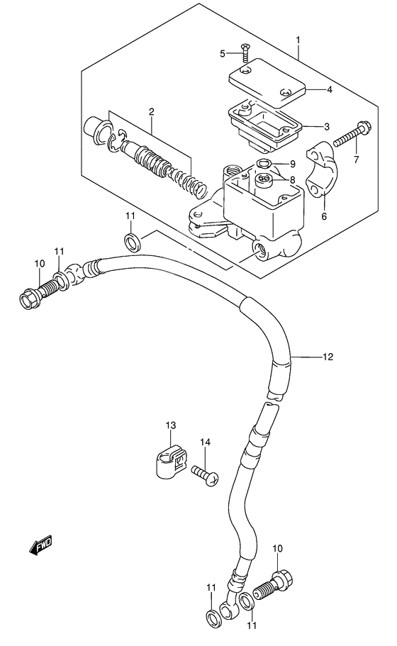 Front master cylinder