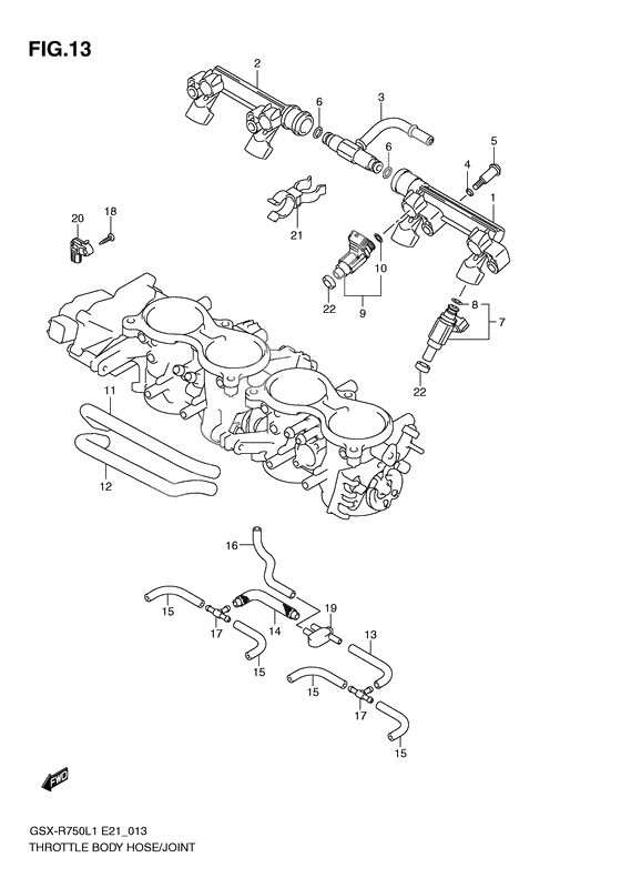 Throttle body hose/joint