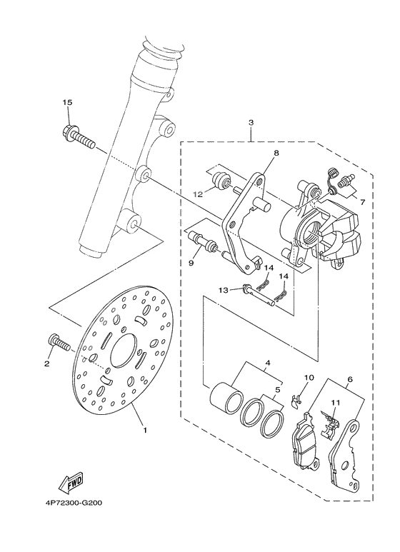 Front brake caliper