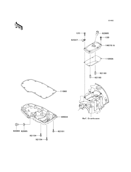 Breather cover/oil pan