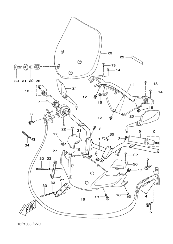Steering handle & cable