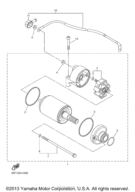 Starting motor