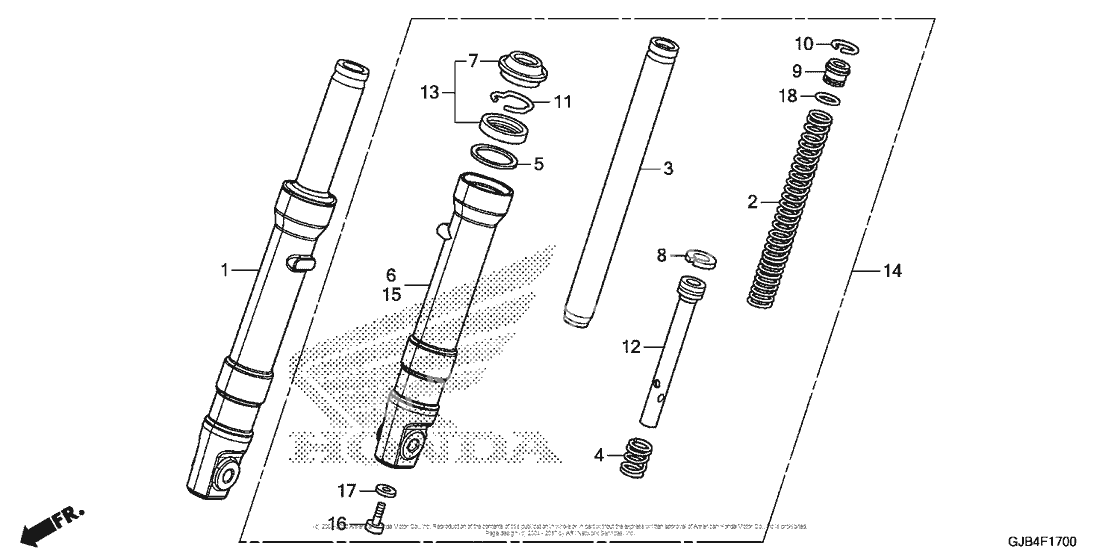 Вилка передней оси