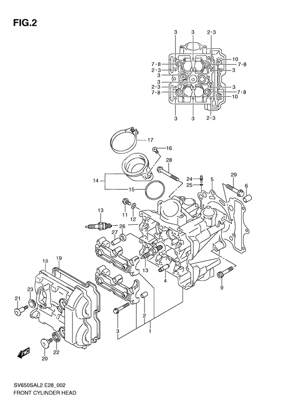 Front cylinder head