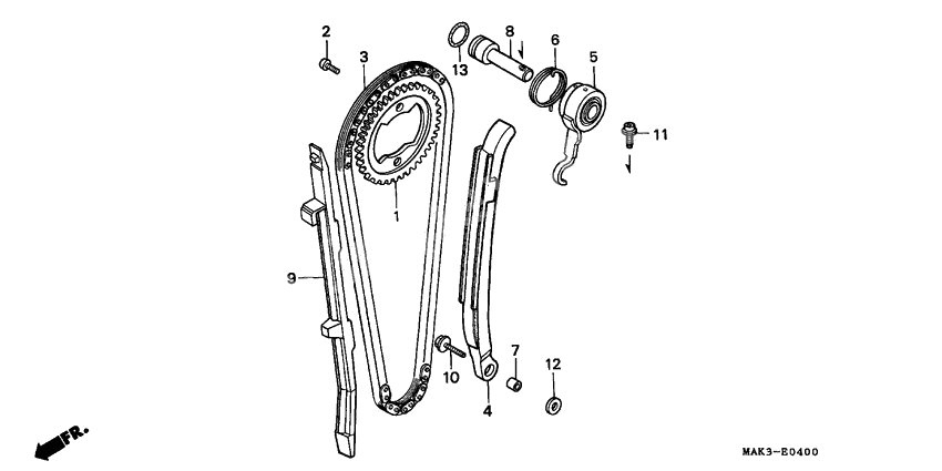 Cam chain/tensioner