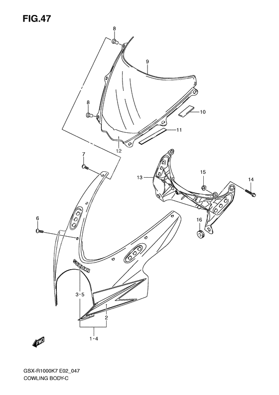 Cowling body              

                  Model k7