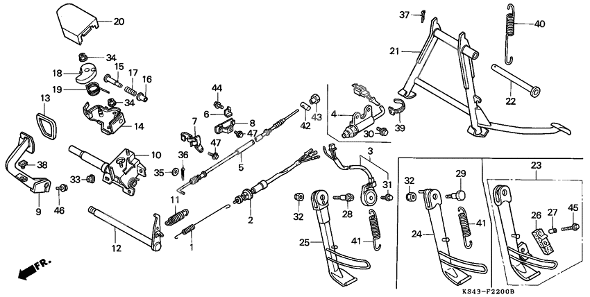 Stand/brake pedal