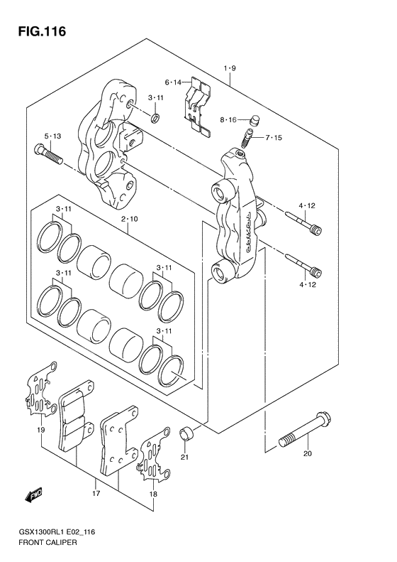 Front caliper