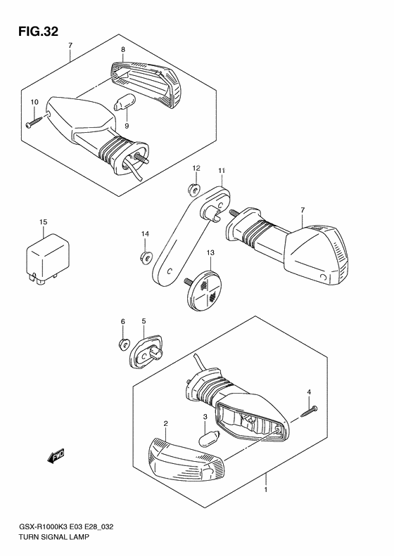 Turnsignal front & rear lamp