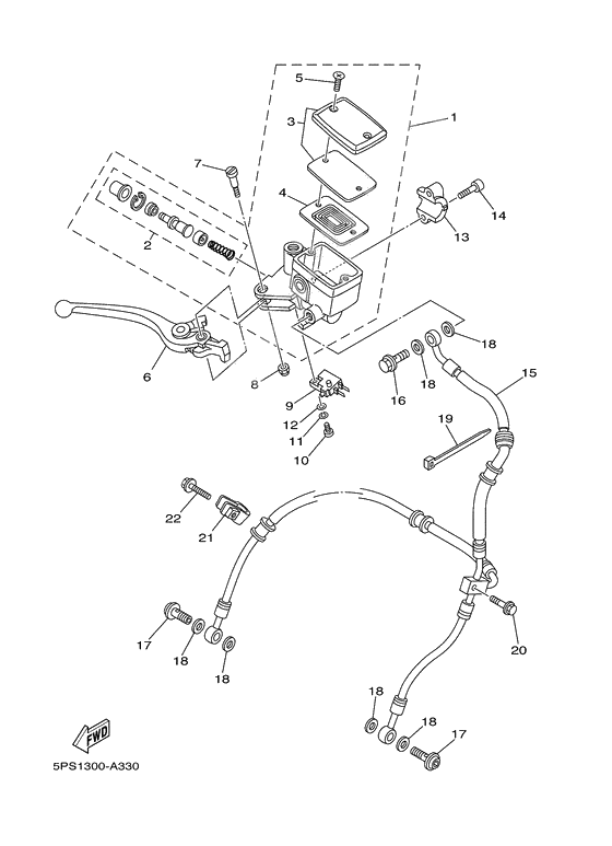 Front master cylinder
