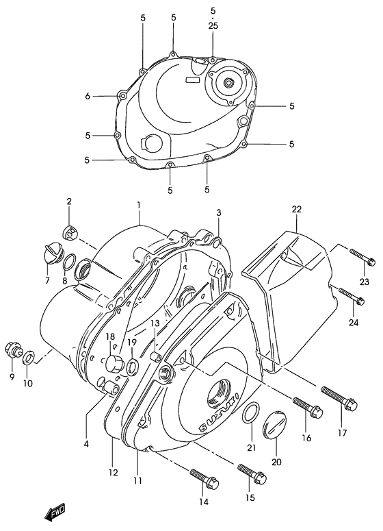 Crankcase cover ass`y (v
