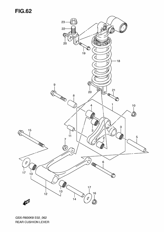 Rear cushion lever