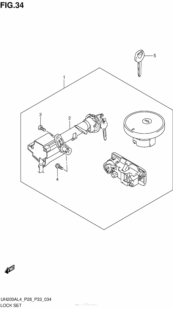 Lock Set (Uh200Al4 P33)