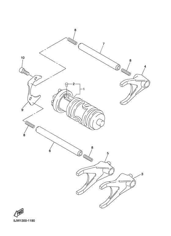 Shift cam. fork